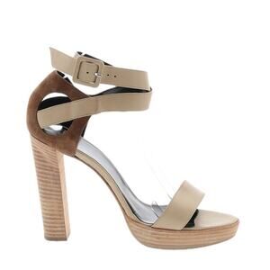 Pierre Hardy suede and leather open toe cutout heeled sandals, size 40.5 10.5